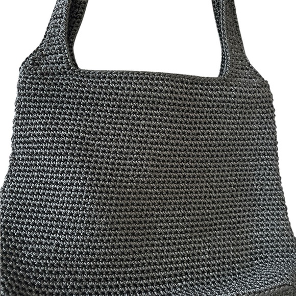 Beautiful THE SAK Black Handwoven Bag 12” X 9 - Picture 2 of 5